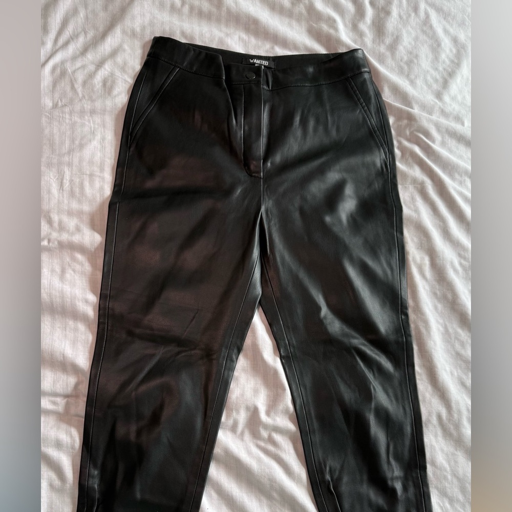 Wanted Black Faux Leather Pants
